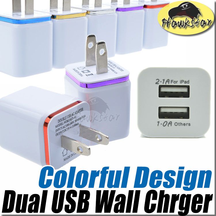 Best Wall Usb Chargers 2.1a Metal Dual Usb Port Wall Charger Power