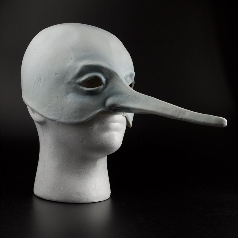 Long Nose Woodpecker Rubber Latex Mask Holiday Slipk Animal Maske Photo