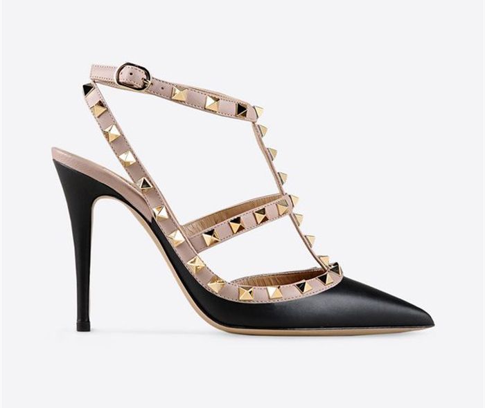 pointed studded heels