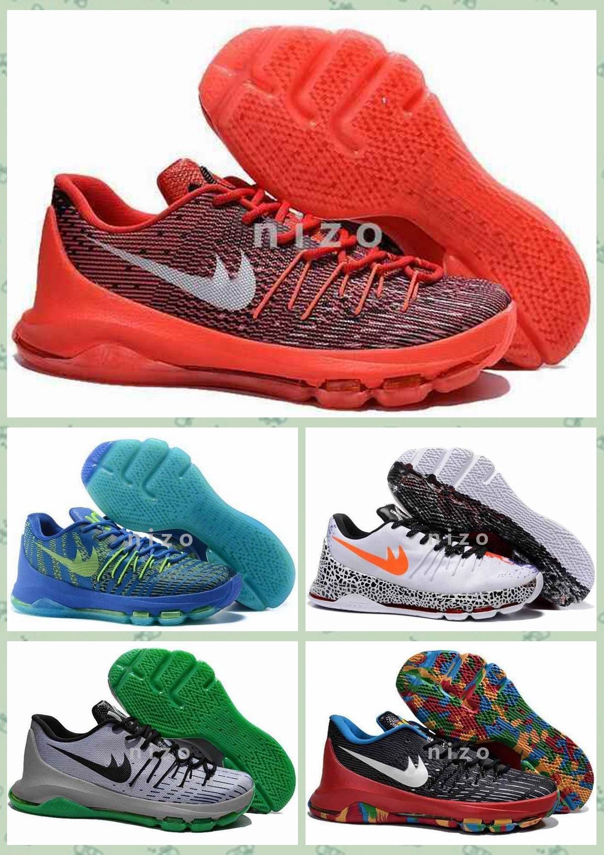 2016 Kevin Durant Kd 8 Basketball Shoes For Men Kd8 V8 Bright Crimson Usa Hunts Hill Sunrise 