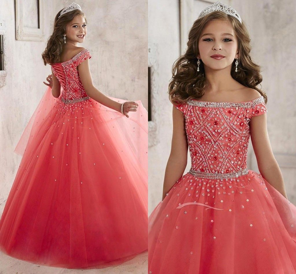 Coral Natural Beauty Pageant Dress Coral Natural Beauty Pageant Dress