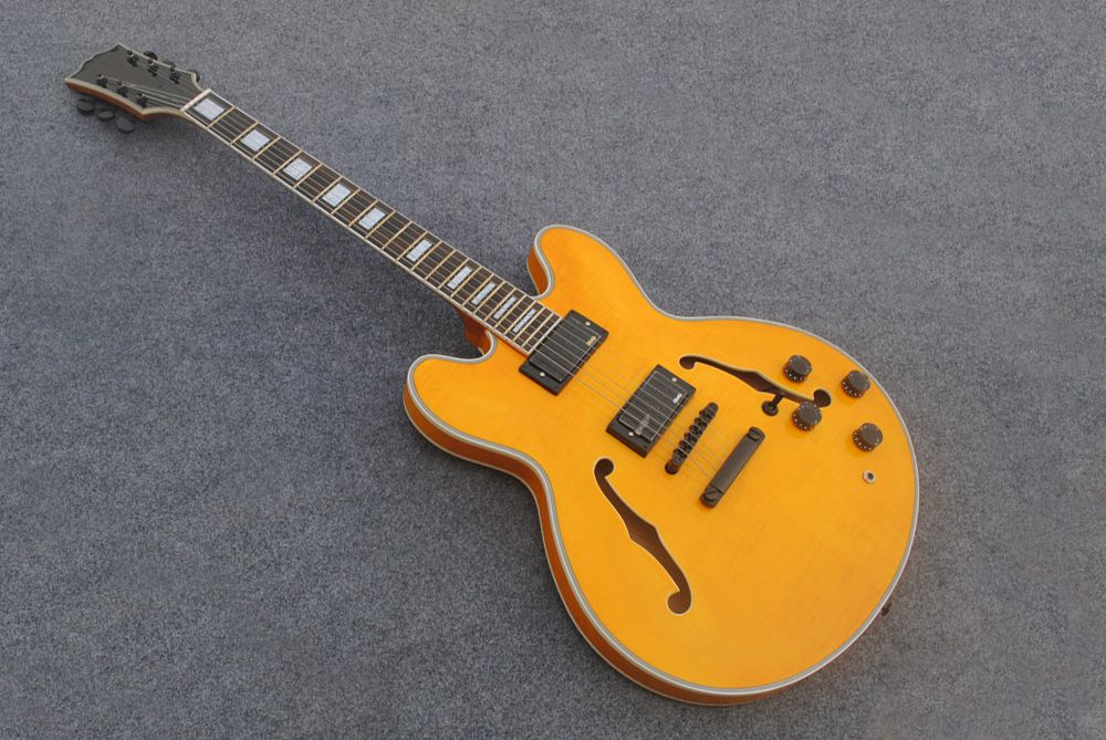 Wholesale Custom Jazz Electric Guitar, 335 Hollow Body Guitar Emg