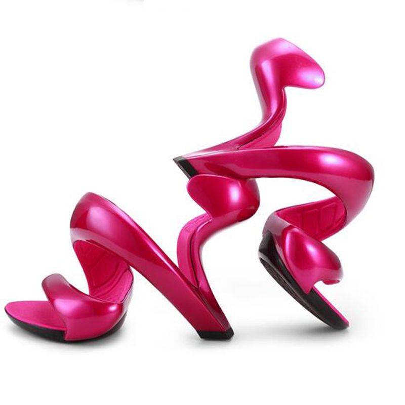 Unique Design Special Shaped Nongrounded High Heel Shoes Star Fashion