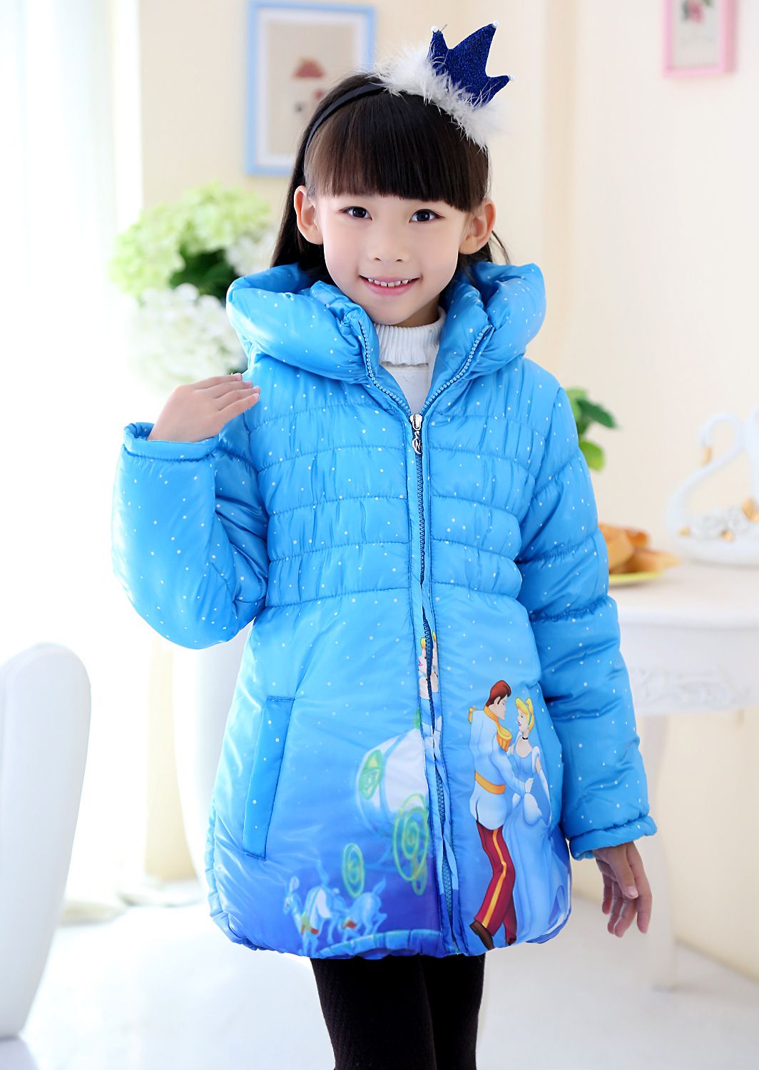 Winter Jacket For Girls Parka Snow Queen Clothes Elsa Jacket Girls