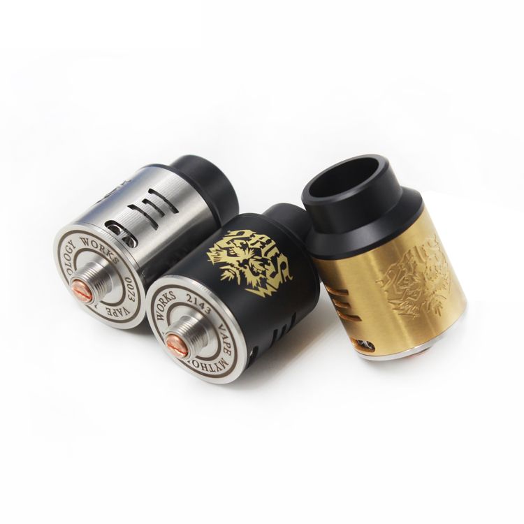 Zeus Rda Atomizers Clone With Wide Bore Drip Tip 22mm Peek Insulators E