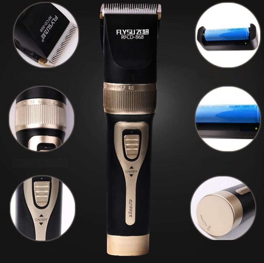 2016 New Hair Clipper Lithium Battery Titanium Ceramic Blade Rechargeable Hair Trimmer Hair
