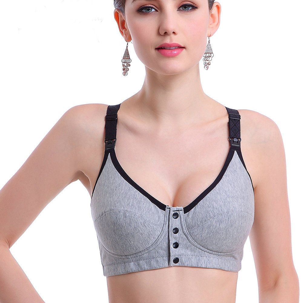 2017 Maternity Nursing Lingerie Bra Open Button Cotton Underwear Breast Feeding For Nursing