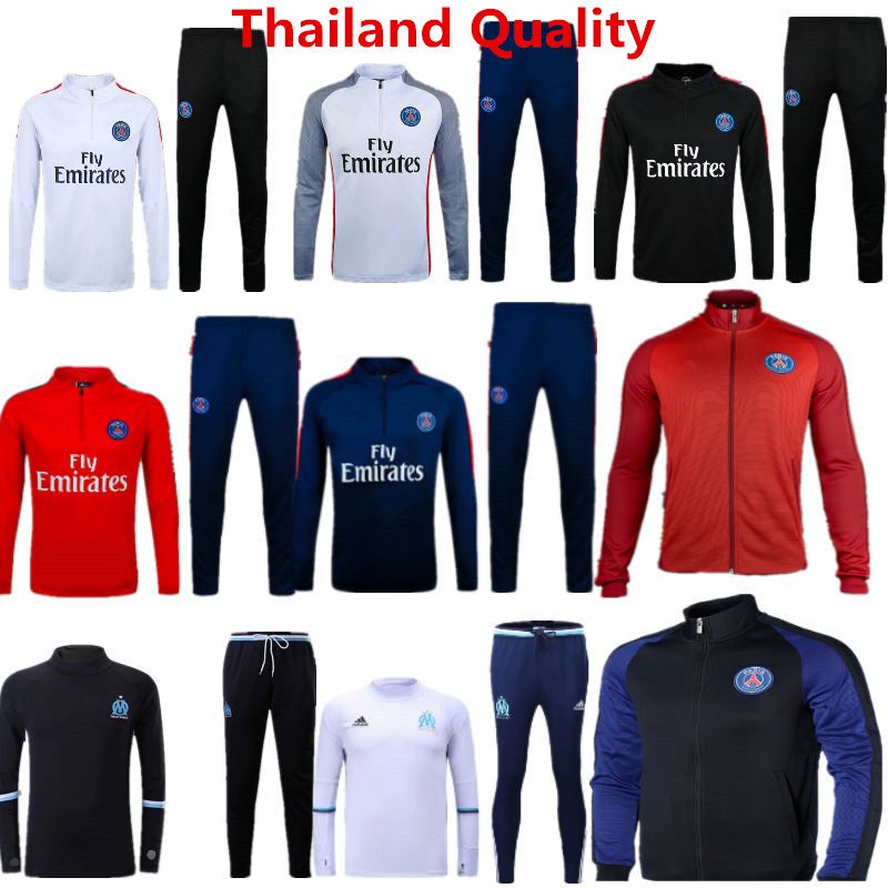 2017 Team Tracksuits Psg Jackets Olympic Marseille Sportsear Soccer