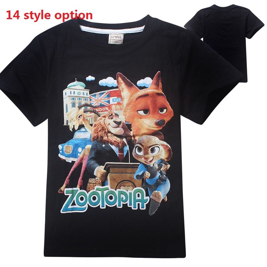 2017 Hot 2016 Zootopia Judy Hopps Children T Shirts Cartoon Printing