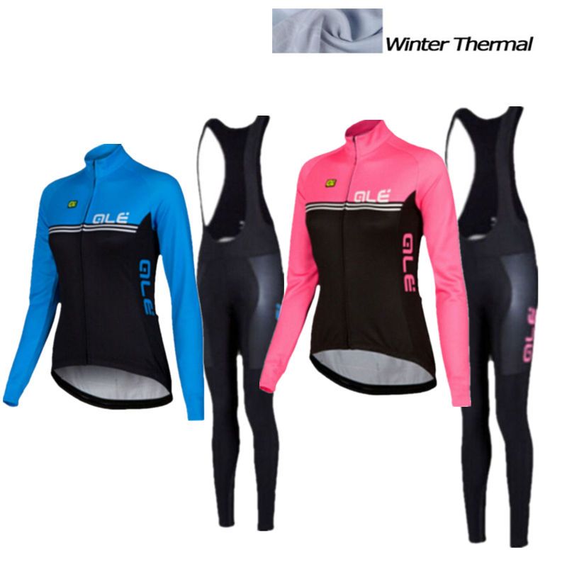 2016 Women Ale Winter Thermal Fleece Cycling Clothing Long Sleeve Pro