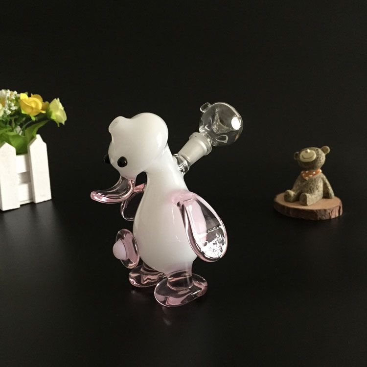 Best Cute Glass Smoking Pipes Pink Duck Oil Burner Pipes Tobacco Pipes
