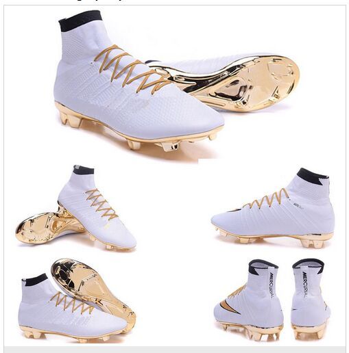 cr7 white and gold cleats for sale