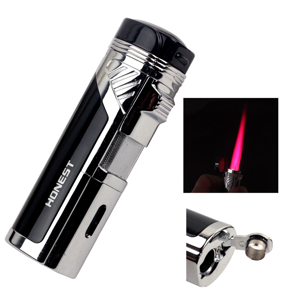 2017 Quadruple Hot Pink Jet Flame W/ Cigar Punch Gadget Refillable