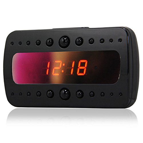 HD 720P Alarm Clock Camera Mini Camcorder Spy Clock Cam With Night