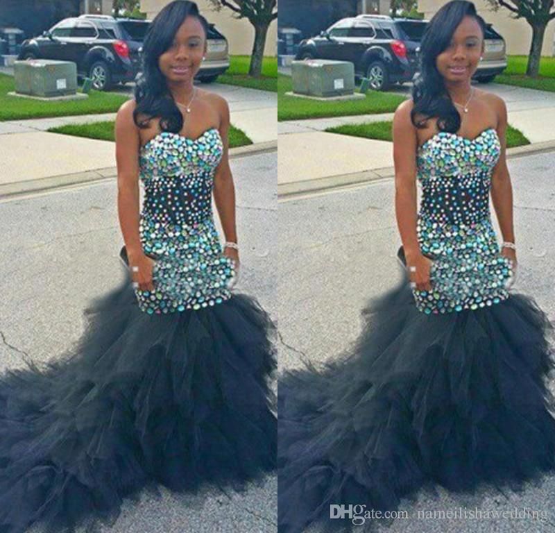 black and navy prom
