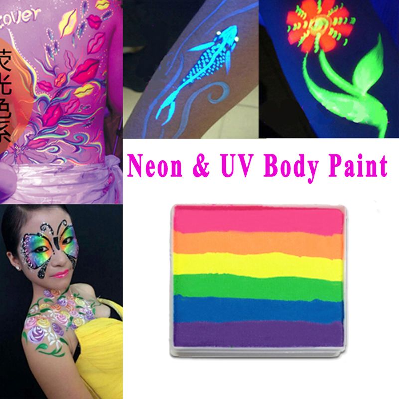Best Ody Body Paint Rainbow Fluorescent Paint Face Painting Neon Uv Body Paint Glowing Makeup