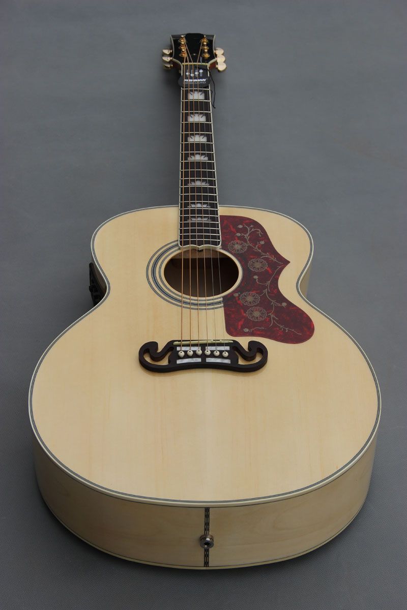 43 Inch Wood Color Guitar,Bone Nut And Saddle, 6 String Acoustic