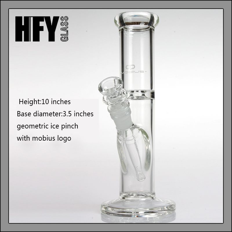 Online Cheap Mobius Glass Bong 10 Medio Straight Tube Glass Bongs Glass
