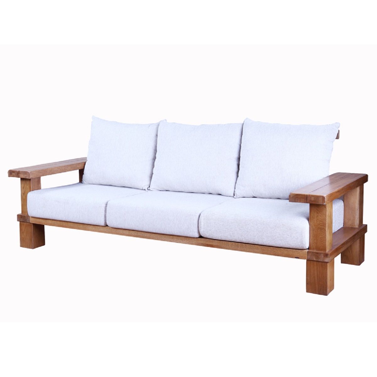 2017 Pure Solid Wood Oak Sofa/Fabric Sofa Combination/Minimalist Modern