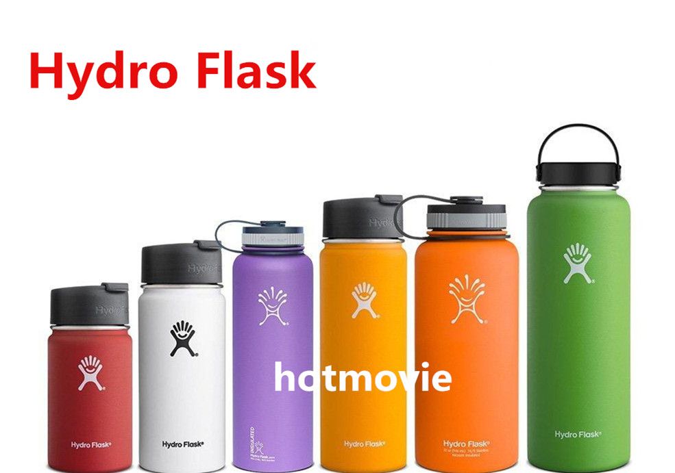 18 Oz Hydro Flasks Bottle Wide Mouth Flat Cap Travel Mug Double Wall