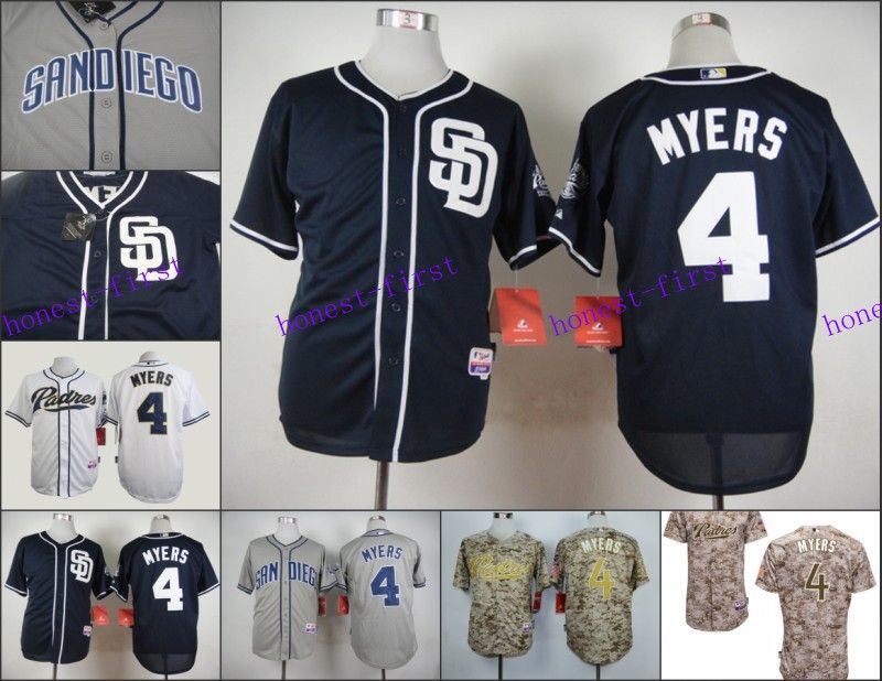 Best 2015 San Diego Padres Jerseys 4 Wil Myers White Blue Grey Camo