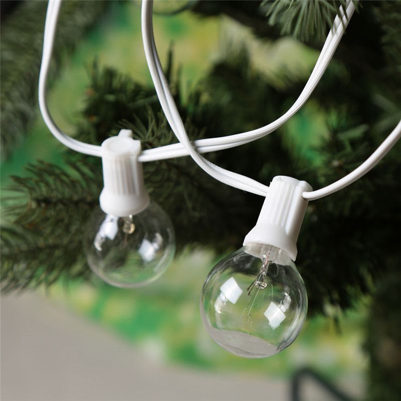 25ft G40 Globe String Lights With 25 Clear Bulb Outdoor Led Chrismas