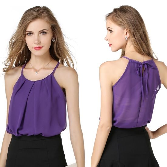 Hot Camis Tops Candy Color Camisole Chiffon Fashion Women Tank Tops