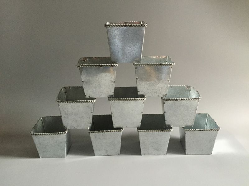 Best Cheap Vintage Rustic Nostalgia Mini Succulent Pots Silver Tin