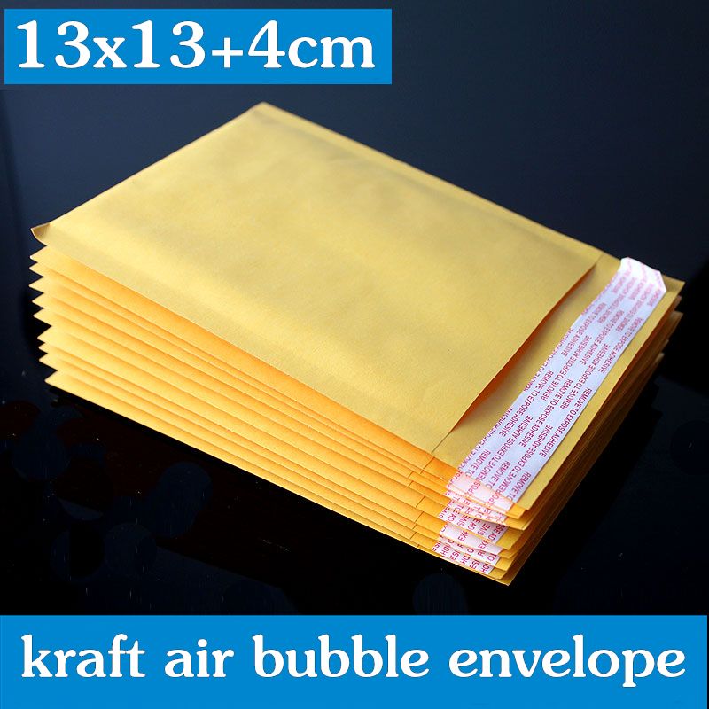 2017 13x13+4cm Yellow Color/Kraft Paper Bubble Envelope/Bag Mailers