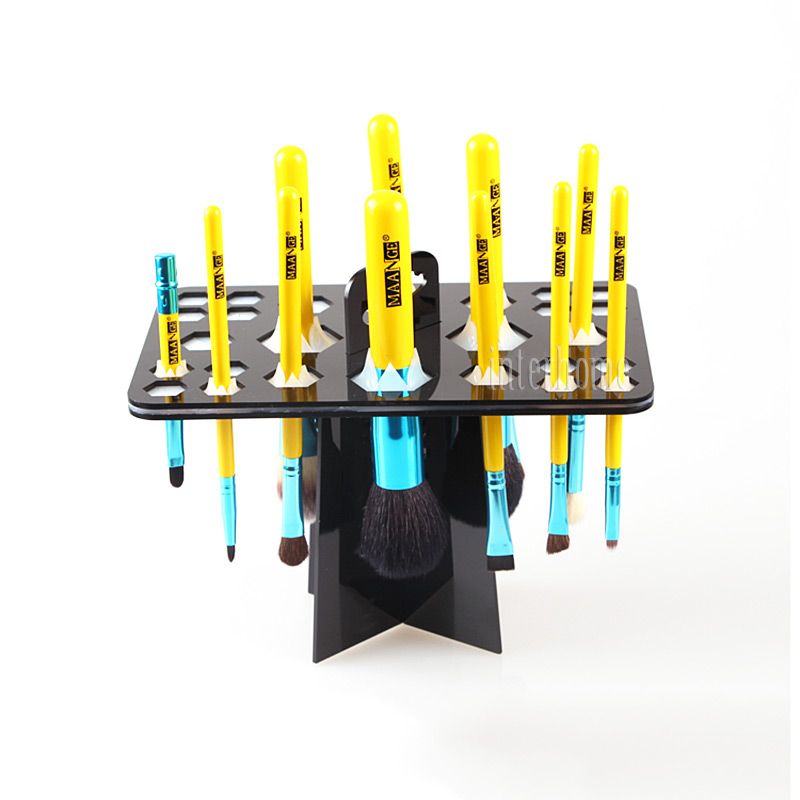 Make Up Brush Set Dry Rack Drying Brushes Shelf Multifunction Stand