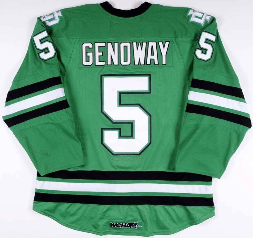 2017 North Dakota Hockey Jersey 5 Chay Genoway 11 Darcy Zajac 29 Brock Nelson Men'S 100
