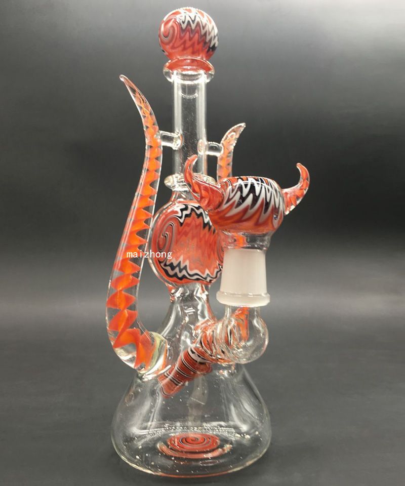 2018 2016 New Oil Rigs Glass Bongs Water Pipes Orange Glass Pipe Wholesale Bong Glass 14mm