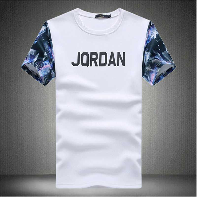 2016 New Jordan T Shirts Men Designer Clothes Cross Flag Print Vintage Military O Neck Slim Fit ...