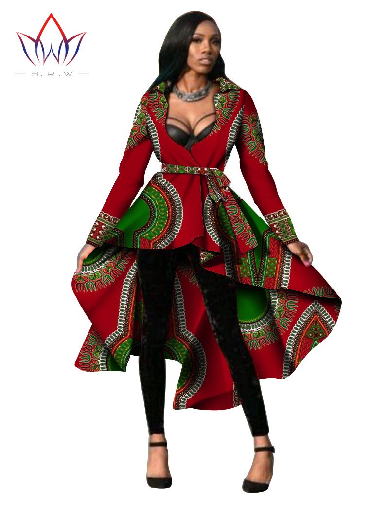2017 Women African Clothing Dashiki Trench Coat African Style Long