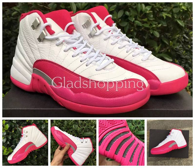 2016 Retro 12 Gs Dynamic Pink Valentines Day Perfect Women Basketball