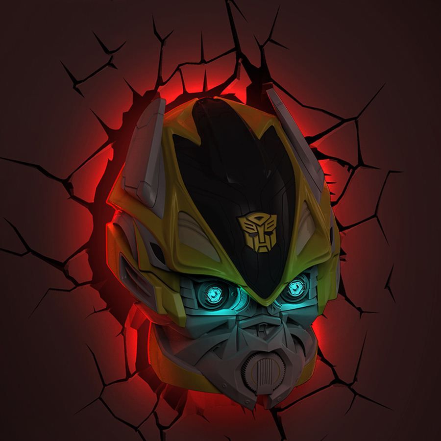 2017 Dreammaster 3d Wall Lamp Transformers Optimus Prime Bumblebee Head