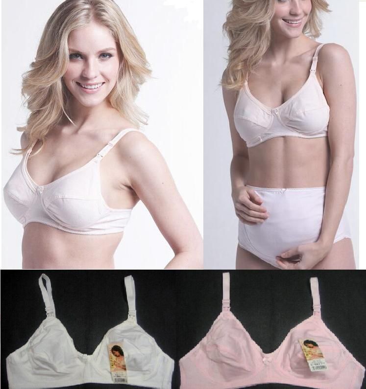 Online Cheap 100 Cotton Maternity Bra Stage Wireless Nursing Bra Front