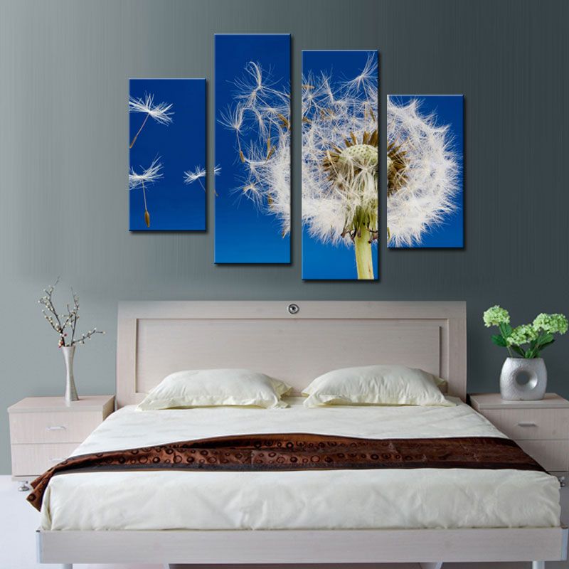 4 Piece Wall Art wall art painting nature flowers dandelions white flowers prints 4 Piece Wall Art wall art painting nature flowers dandelions white flowers prints