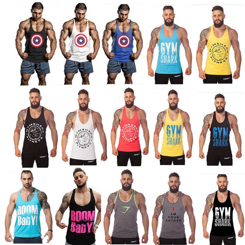 Best 24 Types Mens Tank Tops Bodybuilding Equipment Fitness Brand Gym
