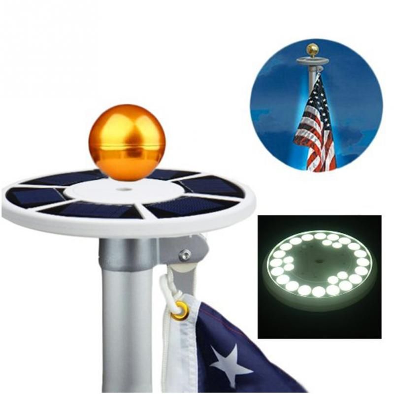 2017 High Bright 26 Leds Solar Powered Flag Pole Light 3w Solar Outdoor