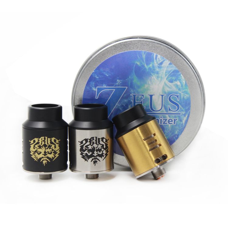Zeus Rda Atomizers Clone With Wide Bore Drip Tip 22mm Peek Insulators
