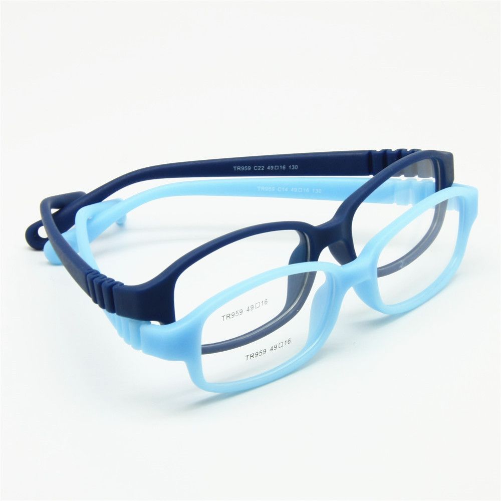 Children Optical Glasses Frame With Strap Size 49, No Screw Flexible Girls Boys Glasses,One