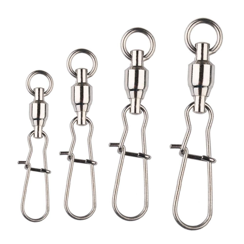 Ball Bearing Swivels Crane Duo Lock Snap Trolling Rigging Snap Swivels