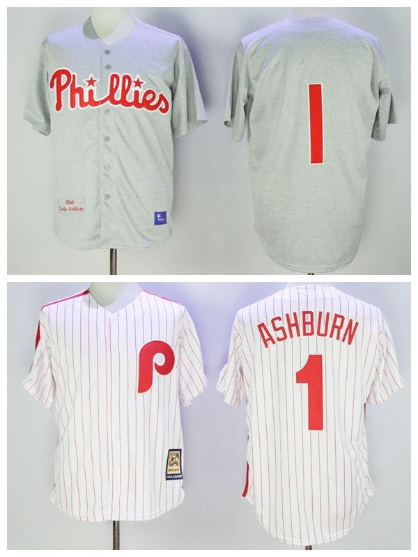 2017 Philadelphia Phillies 1 Richie Ashburn Jersey Mens 1950