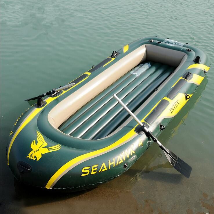 2017 4 Person Inflatable Flishing Boat Raft Included Paddles And