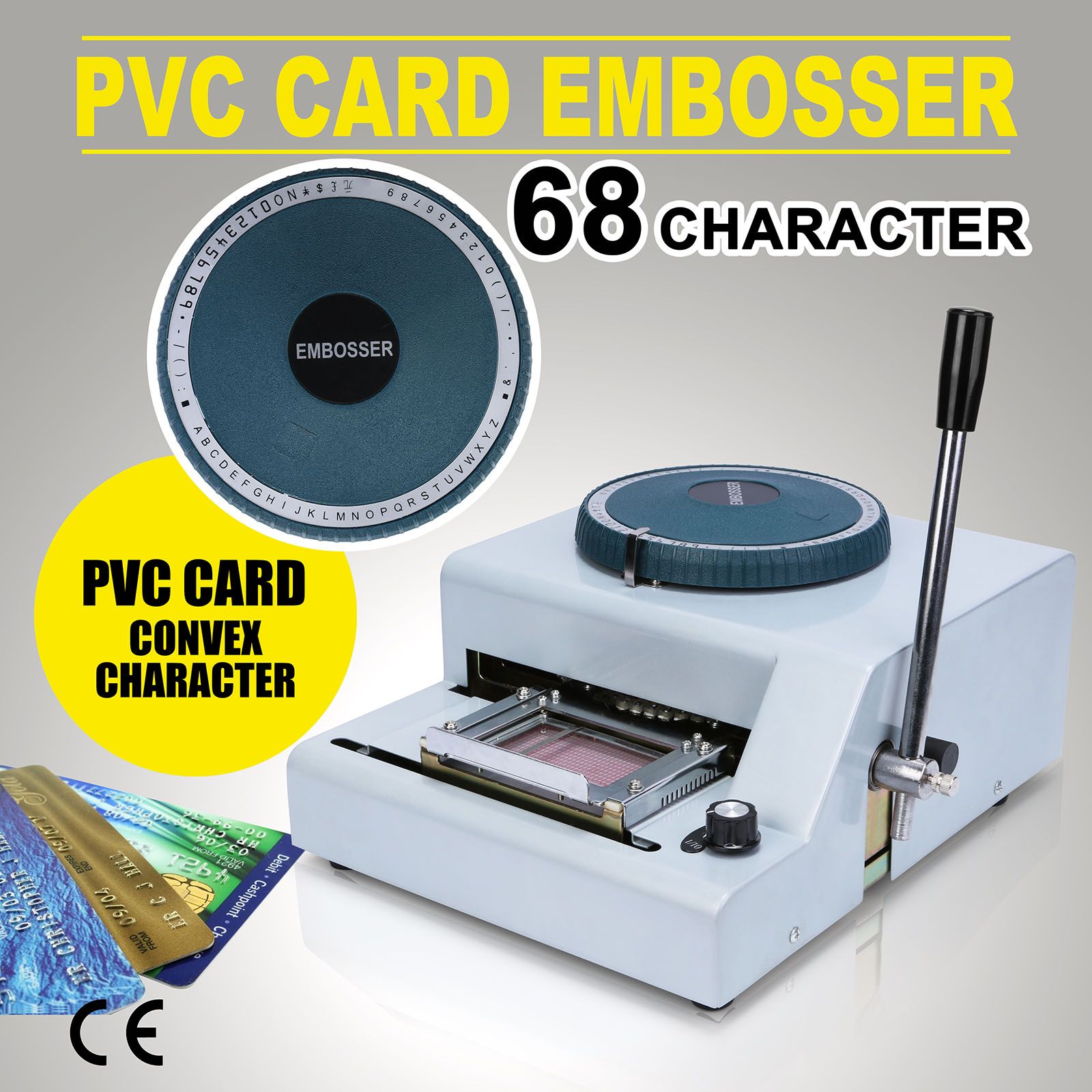 2017 Brand New 68 Manual Pvc Card Embosser Credit Id Embossing Machine