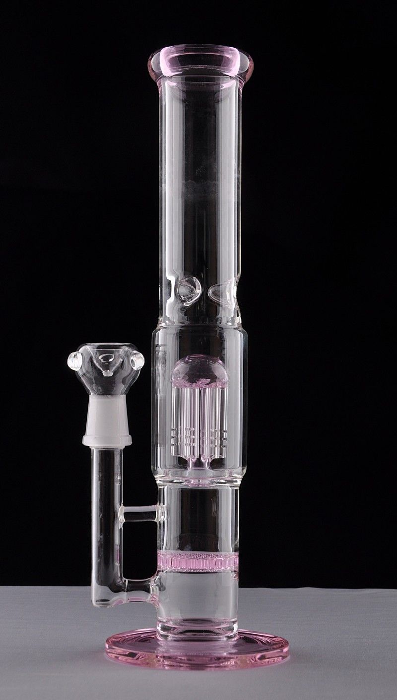 Best Newest Pink Bongs For Sale Two Function 9 Arm Percolator And Honey