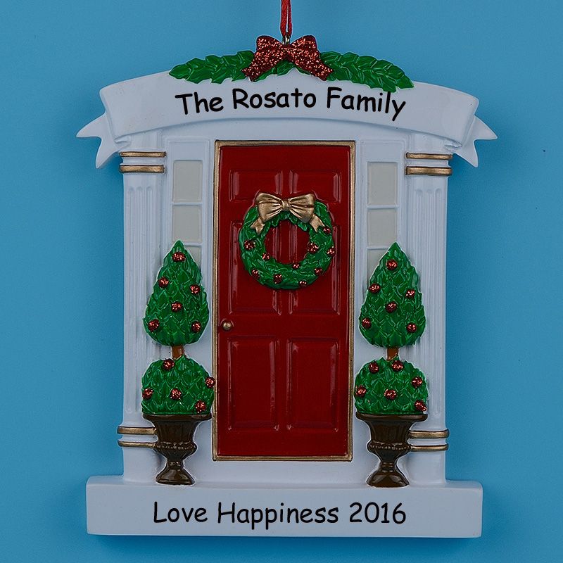 red home door polyresin personalized christmas tree christmas decorations discount