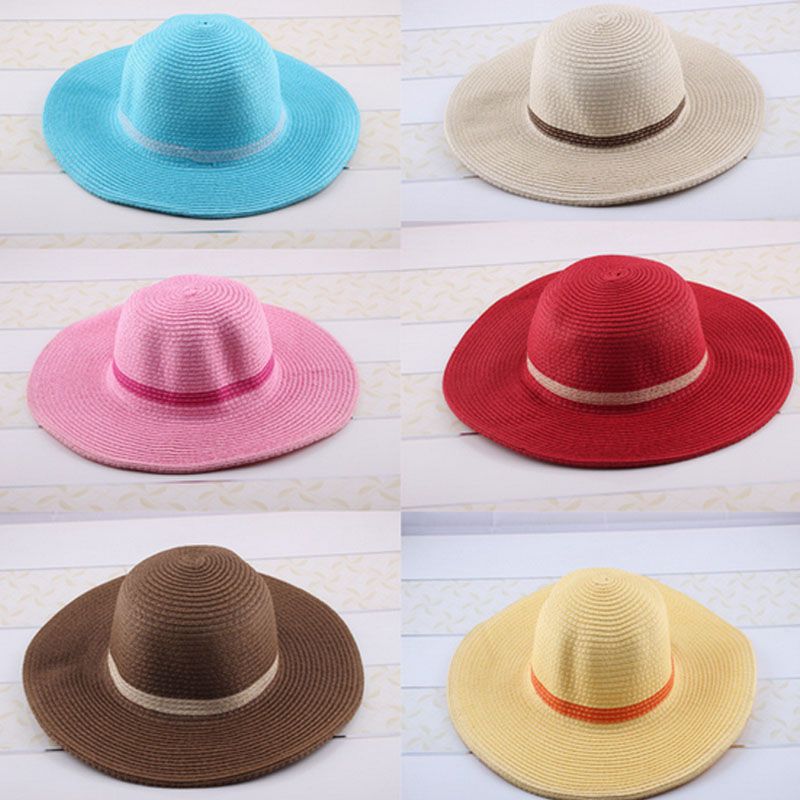 Wholesale New Coming Beautiful Girl Straw Sun Hat For Summer Kids