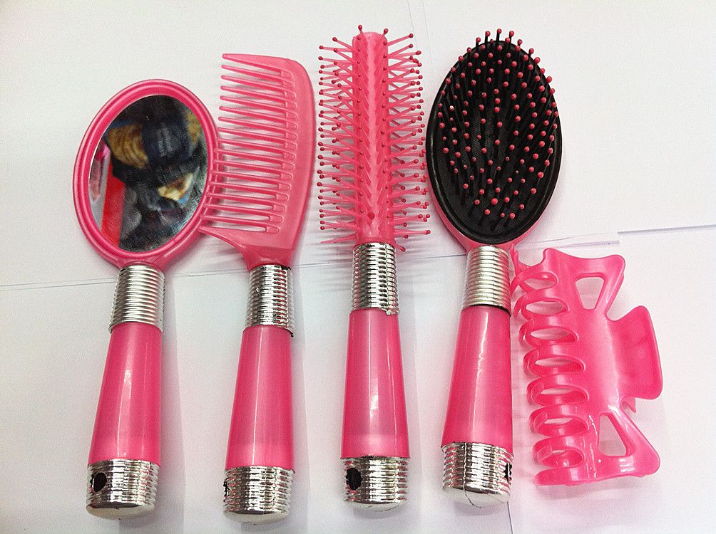 Wholesale Pink Detangling Brush Brazilian Extension Human Hair Wig